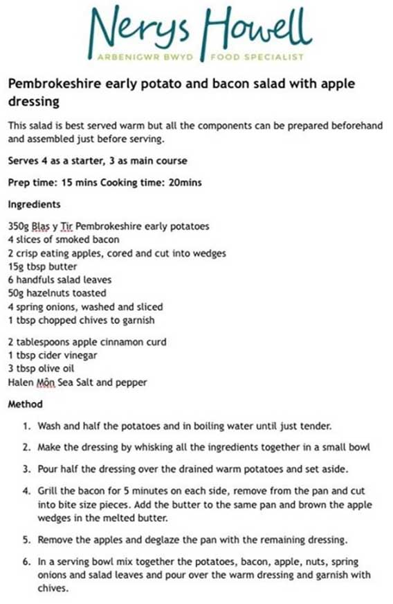 Nerys Howell Recipe